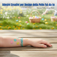 Temporary Skin Decal Sticker, Easter Shiny Oval, Party, DIY, Random Design