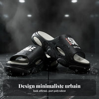 Men's Thick Sole Sandals, Foam, Summer, Anti-Slip, Outdoor Beach