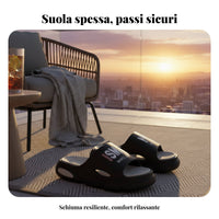 Men's Thick Sole Sandals, Foam, Summer, Anti-Slip, Outdoor Beach