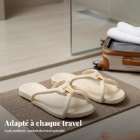 Foldable Travel Sandals, Portable Foam Soft Sole, Non-Slip Beach