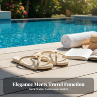 Foldable Travel Sandals, Portable Foam Soft Sole, Non-Slip Beach
