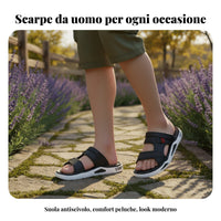 Men's Outdoor Sandals, Soft Sole, Anti-Slip, Roomy Fit