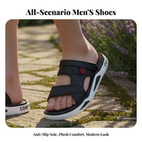 Men's Outdoor Sandals, Soft Sole, Anti-Slip, Roomy Fit