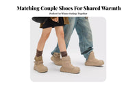 Chunky Winter Boots, Unisex Plush-Lined Ankle Boots, Warm Suede, Anti-Slip Sole