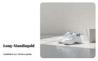 Men's Leather Sports Shoes, Thick Sole, Breathable, Stylish Dad Shoes, All-Season