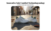 Men's Leather Sports Shoes, Thick Sole, Breathable, Stylish Dad Shoes, All-Season