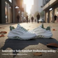 Men's Leather Sports Shoes, Thick Sole, Breathable, Stylish Dad Shoes, All-Season