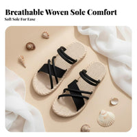 Cross Strap Sandals, Women's Roman Beach Shoes, Summer, Dress Match