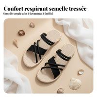 Cross Strap Sandals, Women's Roman Beach Shoes, Summer, Dress Match
