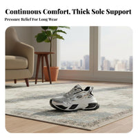 Dad Shoes, Liquid Silver Mesh, Height Boost, Thick Sole, Breathable, Autumn, Men's Comfort