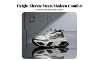 Dad Shoes, Liquid Silver Mesh, Height Boost, Thick Sole, Breathable, Autumn, Men's Comfort