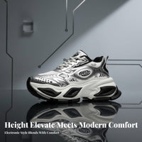 Dad Shoes, Liquid Silver Mesh, Height Boost, Thick Sole, Breathable, Autumn, Men's Comfort