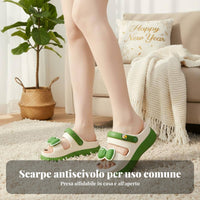Summer Platform House Shoes, Women, Bowknot, Non-Slip, Relaxed, Indoor Outdoor