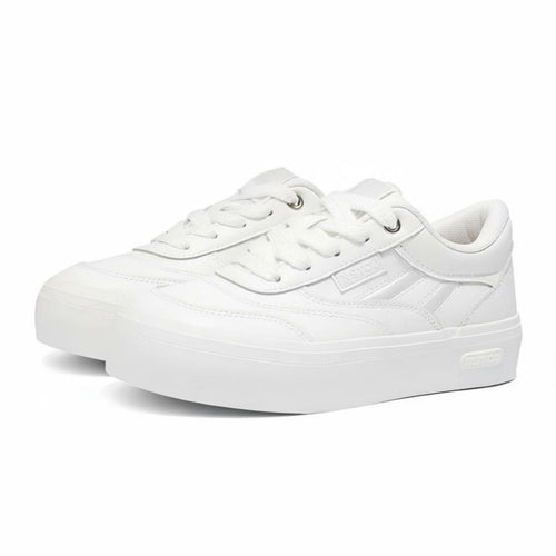 Women's Cream Platform Sneakers, Thick Sole, Warm Lining Option, Fashion Lace-Up Trainers, Autumn Winter Casual