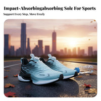 Men's stylish sports shoes with discreet height boost, thick sole, breathable mesh, everyday youth design.