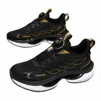 Men's stylish sports shoes with discreet height boost, thick sole, breathable mesh, everyday youth design.
