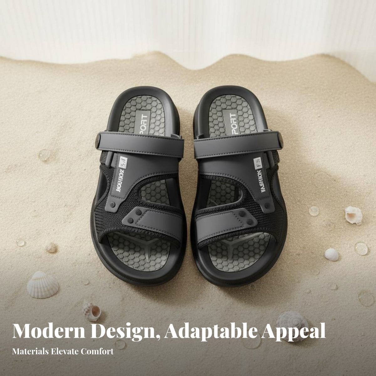 Breathable Thick Sole Sandals, Men's Summer Non-Slip Beach Shoes, Outdoor Relaxed Versatile