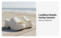 Women's Platform Slides, Height Boost, Summer, Stylish, Beach
