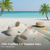 Women's Platform Slides, Height Boost, Summer, Stylish, Beach