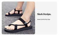 Summer Men's Sandals, Flip Flops, Anti-Slip Beach Slides, Versatile, Breathable, Relaxed, Korean Style