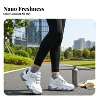 Women's Chunky Athletic Shoes, Elevated Dad Style, Height Boost, 2025 Autumn, Relaxed Cream Trainers, Breathable, Anti-Odor,