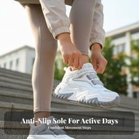 Women's Chunky Athletic Shoes, Elevated Dad Style, Height Boost, 2025 Autumn, Relaxed Cream Trainers, Breathable, Anti-Odor,
