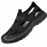 Men's Leather Sandals, Soft Sole, Breathable, Anti-Slip, Relaxed Summer Beach Shoes