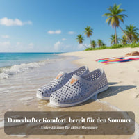 Men's Thick Sole Sandals, Summer Breathable Work Shoes, Slip-On Beach