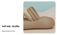 Women's Summer Beach Slide Sandals, Thick Sole, Soft, Non-Slip, Relaxed Outdoor
