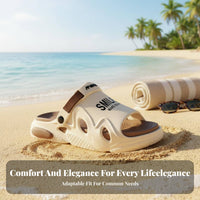 Thick sole sandals for men, 2025 summer breathable anti-slip versatile driving beach house shoes