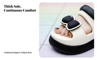 Women's Summer Platform Sandals, Ribbon Knot, Stylish, Non-Slip, Indoor Outdoor, Relaxed