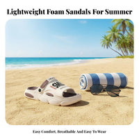 Men's Summer Outdoor Slides, 2025 Versatile Sandals, Non-Slip Thick Sole, Lightweight Foam Beach Shoes