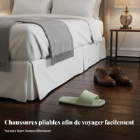 Portable Travel House Shoes, Foldable Non-Slip Foam Sandals