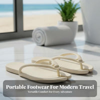 Travel Portable Foldable House Shoes, Anti-Slip Foam Sandals, Unisex, Bathroom, Beach, Shower, Lightweight, Waterproof Shoe Bag