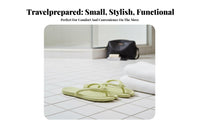 Travel Portable Foldable House Shoes, Anti-Slip Foam Sandals, Unisex, Bathroom, Beach, Shower, Lightweight, Waterproof Shoe Bag