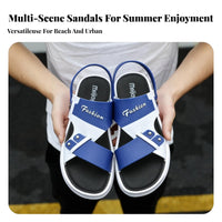 Men's Breathable Sandals, Summer Outdoor Anti-Slip, Dual-Use Driving & Beach Shoes, Youth Fashionable Design