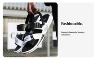 Men's Breathable Sandals, Summer Outdoor Anti-Slip, Dual-Use Driving & Beach Shoes, Youth Fashionable Design