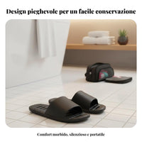 Scarpe da casa pieghevoli unisex, portatili, antiscivolo e ad asciugatura rapida