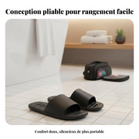 Scarpe da casa pieghevoli unisex, portatili, antiscivolo e ad asciugatura rapida