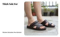 Men's Rubber Sandals, Summer Flip-Flops, Versatile, Thick Sole, Non-Slip, Open Toe, Outdoor Beach Shoes
