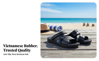 Men's Rubber Sandals, Summer Flip-Flops, Versatile, Thick Sole, Non-Slip, Open Toe, Outdoor Beach Shoes