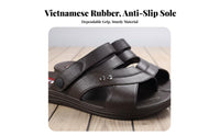 Men's Rubber Sandals, Summer Flip-Flops, Versatile, Thick Sole, Non-Slip, Open Toe, Outdoor Beach Shoes