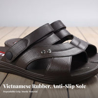 Men's Rubber Sandals, Summer Flip-Flops, Versatile, Thick Sole, Non-Slip, Open Toe, Outdoor Beach Shoes