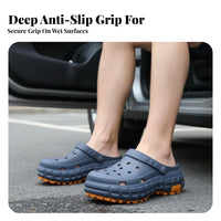 Men's Summer Thick Sole Clogs, Outdoor, Non-Slip, Odor Resistant, Wear-Resistant, Trendy Sandals