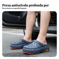Men's Summer Thick Sole Clogs, Outdoor, Non-Slip, Odor Resistant, Wear-Resistant, Trendy Sandals
