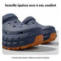 Men's Summer Thick Sole Clogs, Outdoor, Non-Slip, Odor Resistant, Wear-Resistant, Trendy Sandals
