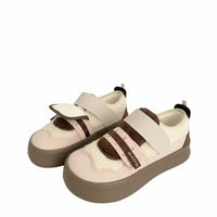 Rose lamb wool fleece-lined sneakers, hook and loop board shoes, women's sporty look, chic and unique student style