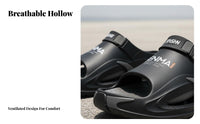 Men's Beach Sandals, Summer Non-Slip Thick Sole, Breathable Relaxed Sport Footwear, Outdoor Driving