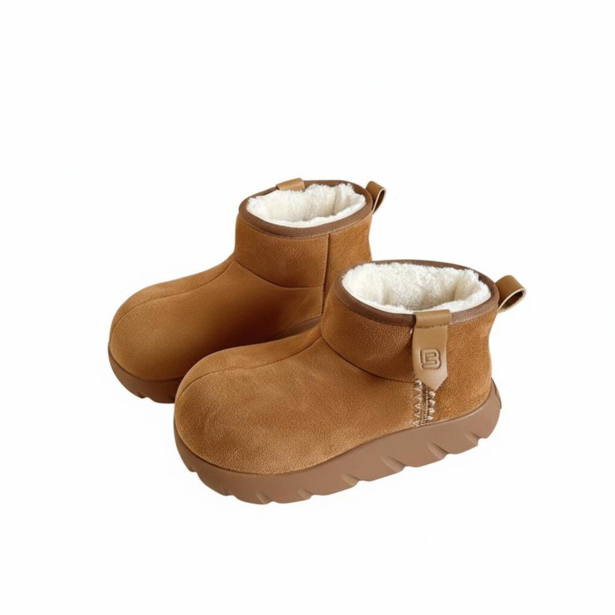 Cute Capybara Winter Boots, Women's Plush Short Boots, Thick Sole, Warm Animal Design