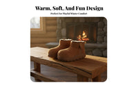 Cute Capybara Winter Boots, Women's Plush Short Boots, Thick Sole, Warm Animal Design